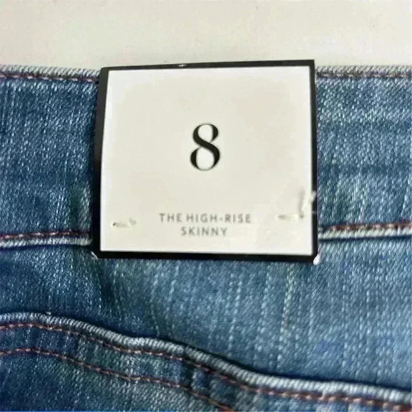 White House Black Market Women's High-Rise Skinny Jeans Size 8 Blue NWT - Picture 14 of 15